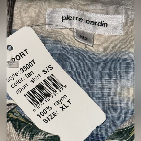 Pierre Cardin Hawaii button up men’s size XL tall NWT - Picture 7 of 7